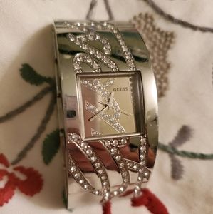 GUESS Stainless Steel Swarovski Watch